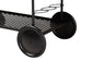 Huntley Modern Industrial Walnut Brown Finished Wood and Black Metal Mobile Wine Cart FredCo