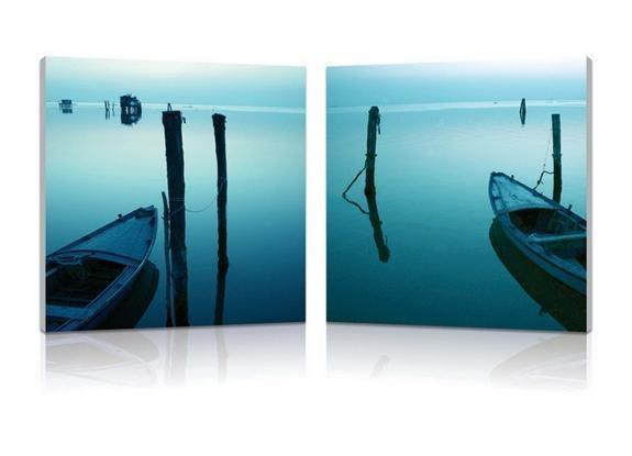 Idle Shore Mounted Photography Print Diptych FredCo