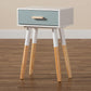 Ilana Modern Transitional Oak Brown Finished and Multi-Colored Wood 1-Drawer Nightstand FredCo