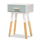 Ilana Modern Transitional Oak Brown Finished and Multi-Colored Wood 1-Drawer Nightstand FredCo