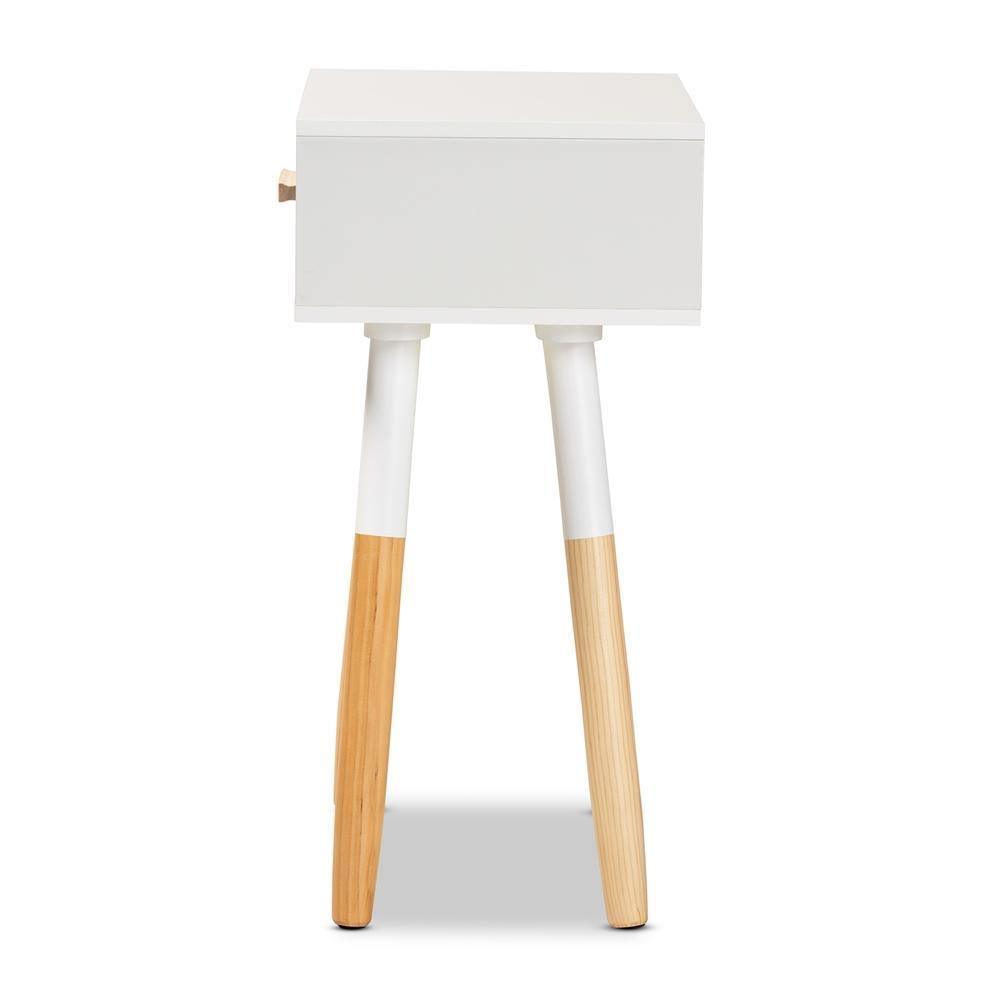 Ilana Modern Transitional Oak Brown Finished and Multi-Colored Wood 1-Drawer Nightstand FredCo