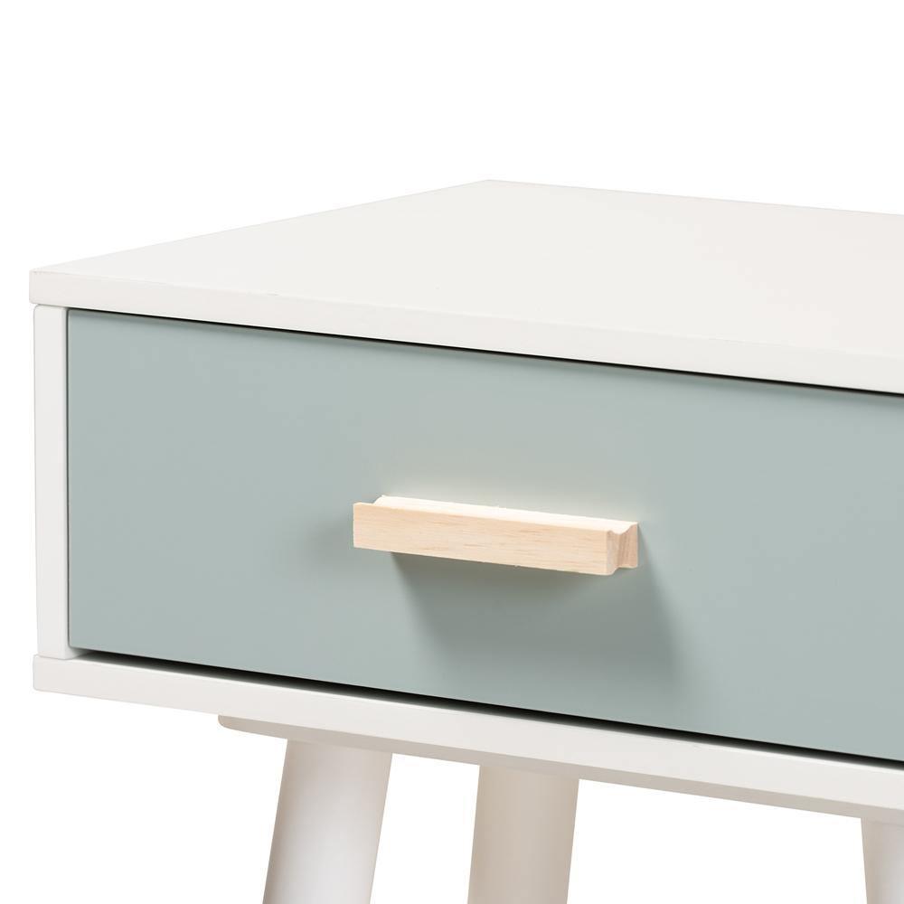 Ilana Modern Transitional Oak Brown Finished and Multi-Colored Wood 1-Drawer Nightstand FredCo