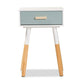 Ilana Modern Transitional Oak Brown Finished and Multi-Colored Wood 1-Drawer Nightstand FredCo