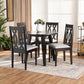 Imogen Modern and Contemporary Grey Fabric Upholstered and Dark Brown Finished Wood 5-Piece Dining Set FredCo