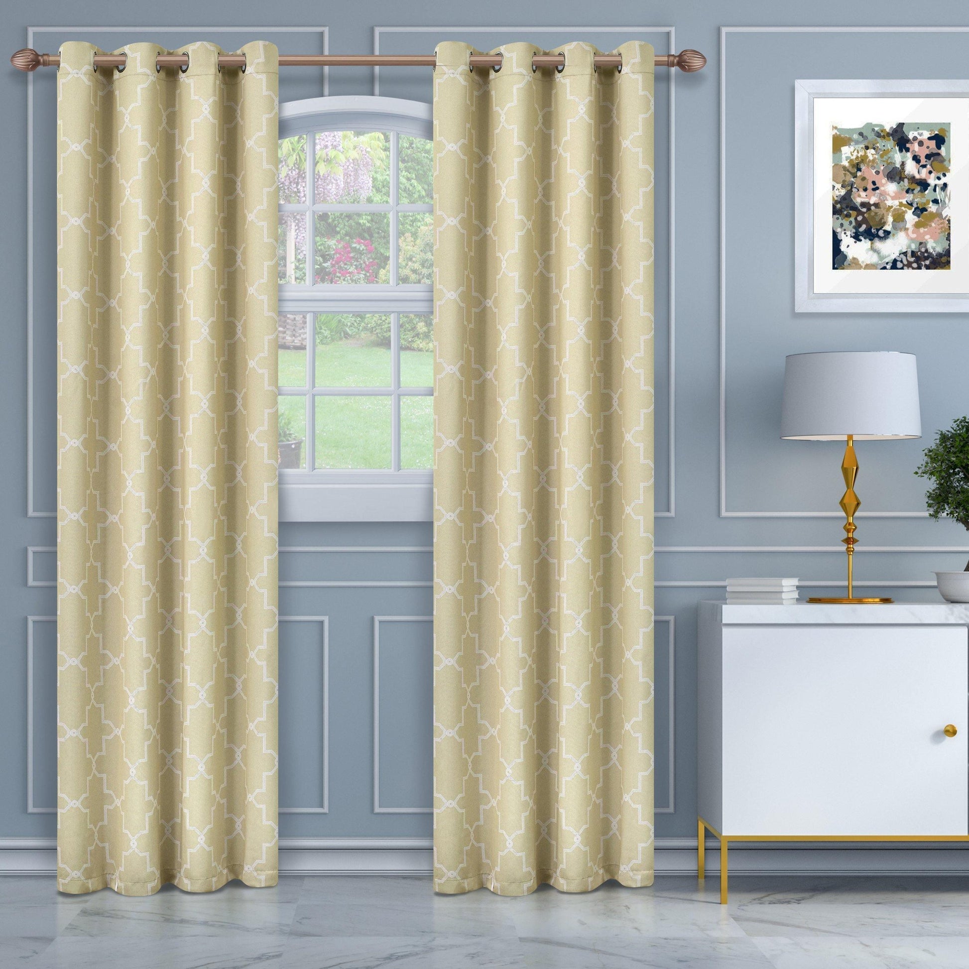 Imperial Trellis Blackout 2 Panel Curtains FredCo