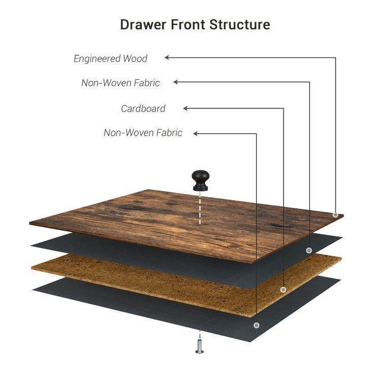 Industrial Bedside Table with Drawer FredCo