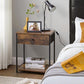 Industrial Bedside Table with Drawer FredCo