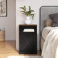 Industrial Black Nightstand with Door 24" H FredCo