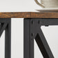Industrial Brown 3-Layer Metal Frame Side Table FredCo