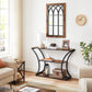 Industrial Brown 3-Tier Console Table with Curved Legs FredCo