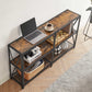 Industrial Brown 3-Tier Sofa Table FredCo