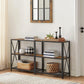 Industrial Brown 3-Tier Sofa Table FredCo