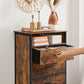 Industrial Brown 4-Drawer Small Dresser with Shelf FredCo