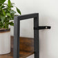 Industrial Brown 4-Tier Slim Ladder Shelves with Metal Frame FredCo