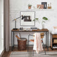 Industrial Brown 55 Inches Writing Desk for Office FredCo