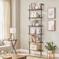 Industrial Brown 6-tier Wall-mounted Ladder Shelf FredCo