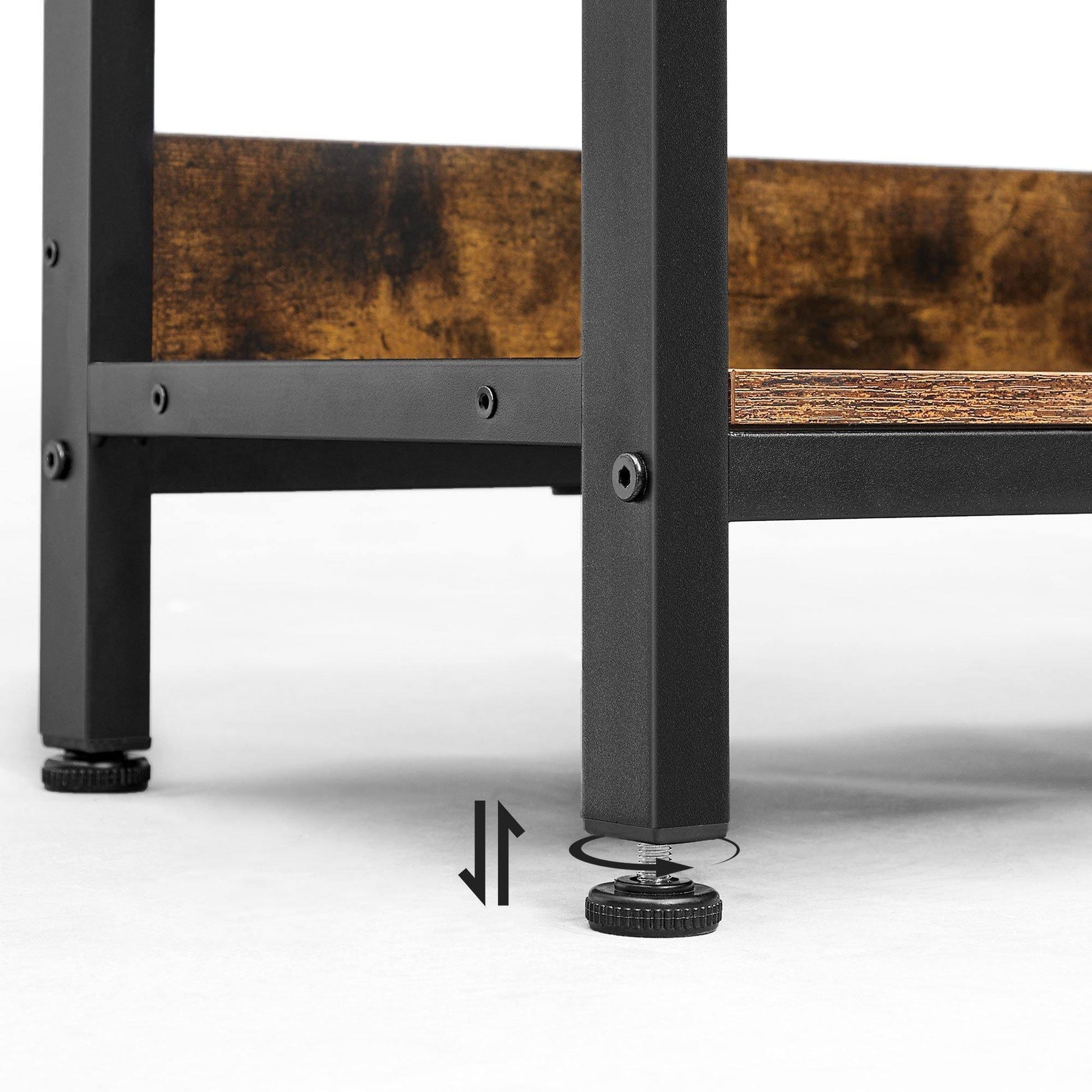 Industrial Brown & Black Multi-Functional Storage Bookshelf FredCo
