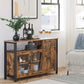 Industrial Brown Buffet Table with Cabinet FredCo