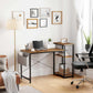 Industrial Brown Computer Desk with Shelves & Storage Bag FredCo