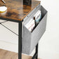Industrial Brown Computer Desk with Shelves & Storage Bag FredCo