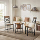 Industrial Brown Dining Chairs Sets with Backrest FredCo