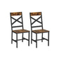 Industrial Brown Dining Chairs Sets with Backrest FredCo
