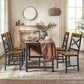 Industrial Brown Dining Chairs Sets with Backrest FredCo