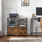 Industrial Brown Large File Cabinet with Drawer FredCo