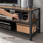 Industrial Brown Large TV Console Entertainment Center FredCo