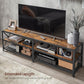 Industrial Brown Large TV Console Entertainment Center FredCo