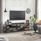 Industrial Brown Large TV Console Entertainment Center FredCo