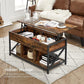 Industrial Brown Lift Top Coffee Table FredCo