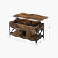 Industrial Brown Lift Top Coffee Table FredCo