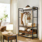 Industrial Brown Open Wardrobe with Drawers FredCo