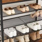 Industrial Brown Shoe Storage Rack with Drawers FredCo