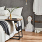 Industrial Brown Side Table with Magazine Holder FredCo