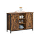 Industrial Brown Sideboard with Cabinet for Kitchen FredCo
