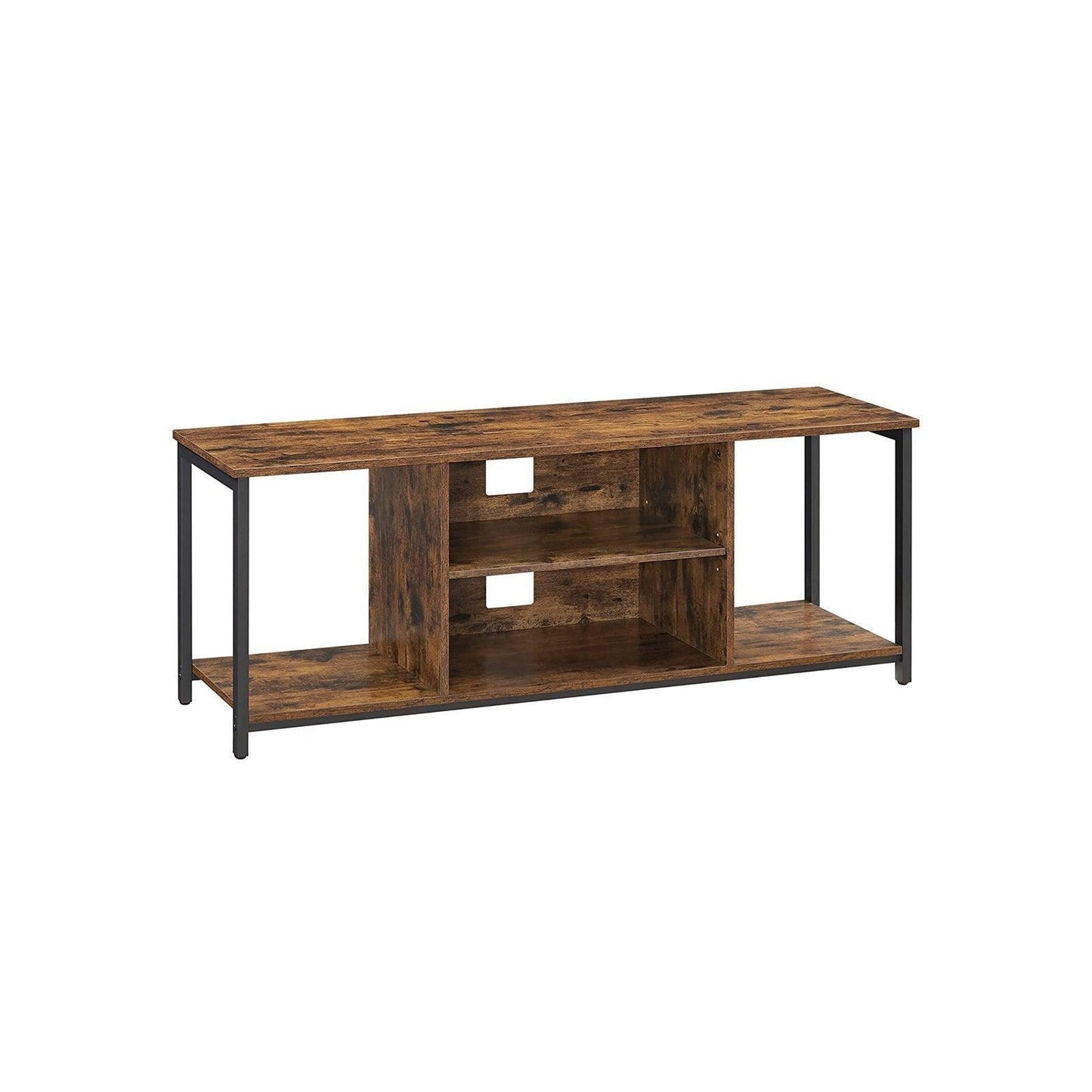Industrial Brown TV Console Unit with Shelving FredCo
