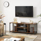 Industrial Brown TV Console Unit with Shelving FredCo