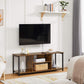 Industrial Brown TV Console Unit with Shelving FredCo