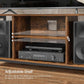 Industrial Brown TV Stand with Shelving FredCo