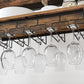 Industrial Brown Wine Rack with Glass Holder FredCo