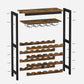 Industrial Brown Wine Rack with Glass Holder FredCo