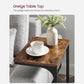 Industrial C-Shaped Side Table, Brown and Black, FredCo