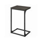 Industrial C-Shaped Side Table, Oak Finish and Black FredCo