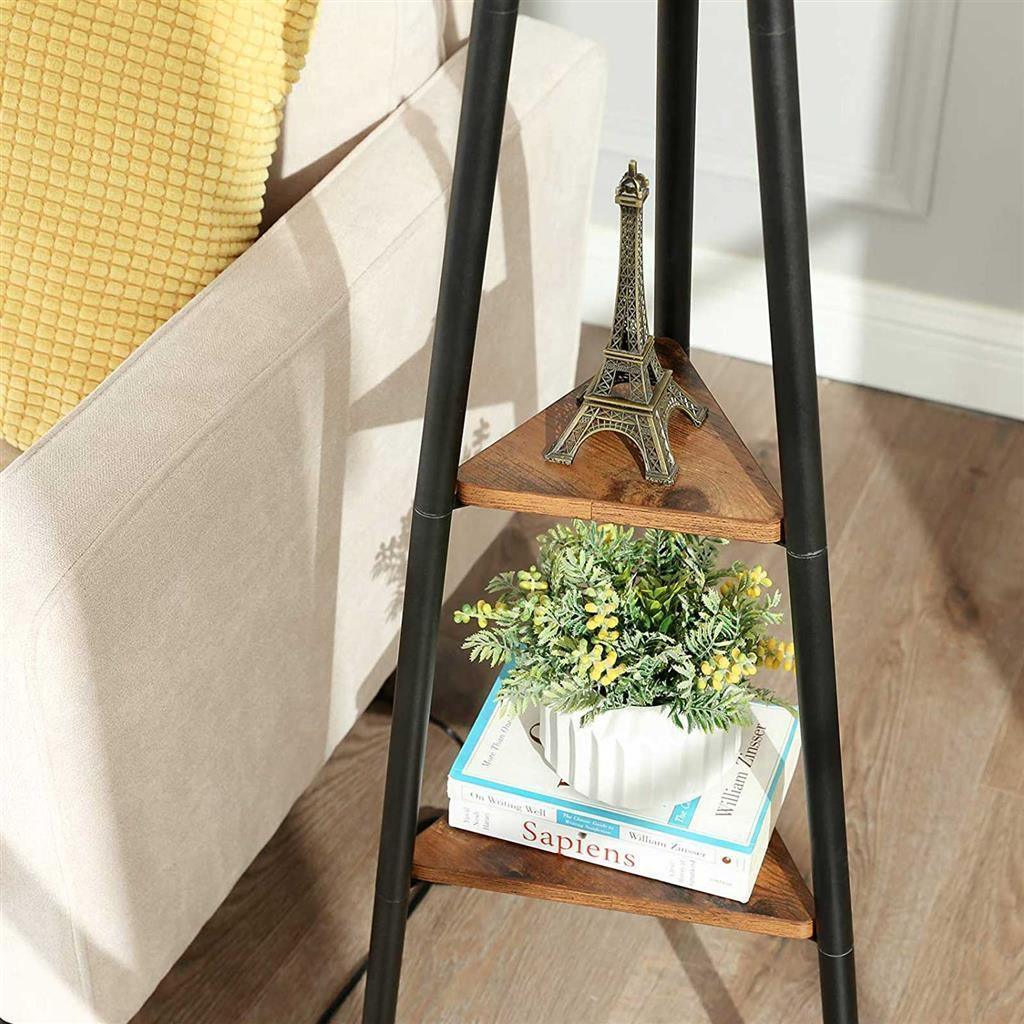 Industrial Free-Standing Floor Lamp with Shelves FredCo