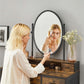 Industrial Makeup Vanity with Oval Mirror FredCo