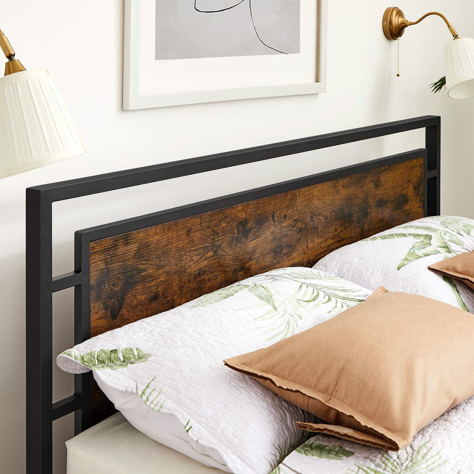 Industrial Queen Size Metal Bed Frame FredCo