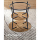 Industrial Side Table Round Walnut and Black FredCo