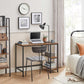Industrial Small Computer Desk with 2 Shelves FredCo